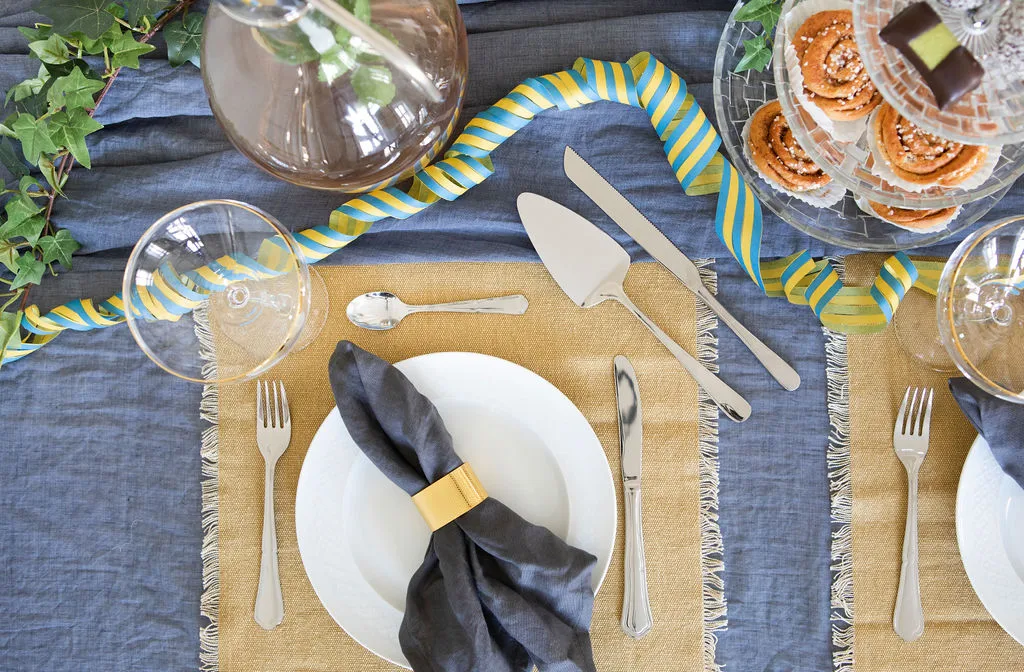 Ronds de serviette Svea Lot de 6, Laiton Dorre