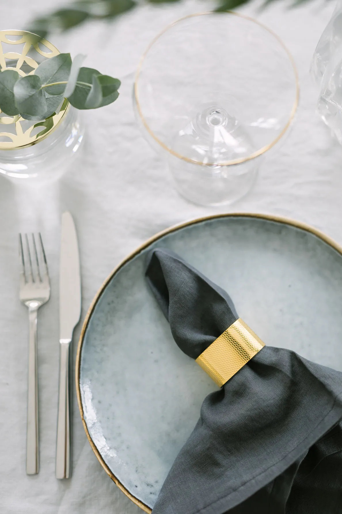 Ronds de serviette Svea Lot de 6, Laiton Dorre