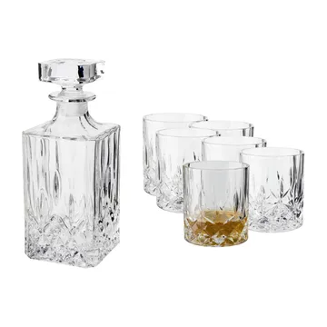 Set à whiskey Vide Carafe et 6 verres - Cristal - Dorre