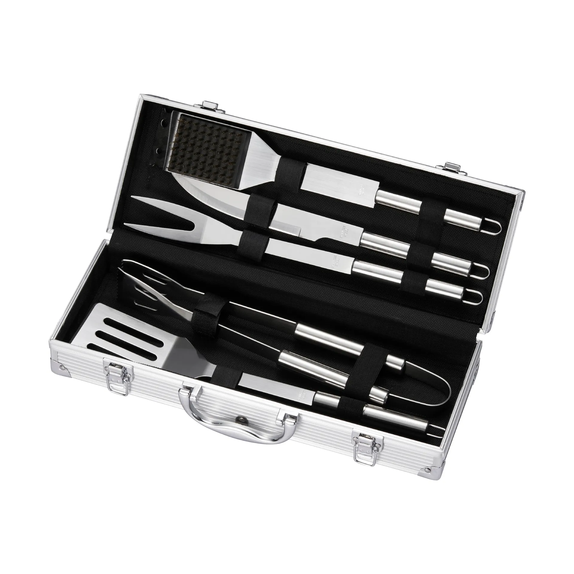 Set de grill BBQ, Acier inoxydable, 5 pièces, coffret cadeau Dorre
