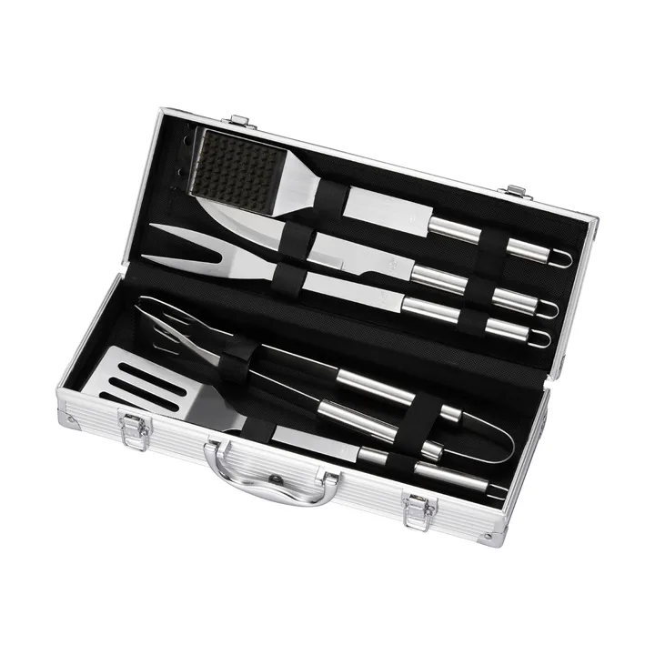 Set de grill BBQ - Acier inoxydable, 5 pièces, coffret cadeau - Dorre