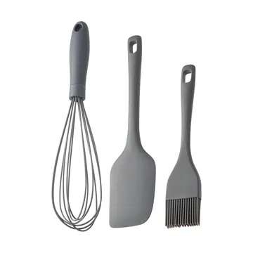 Set d'ustensiles Cookie - Gris, silicone, 3 pièces - Dorre