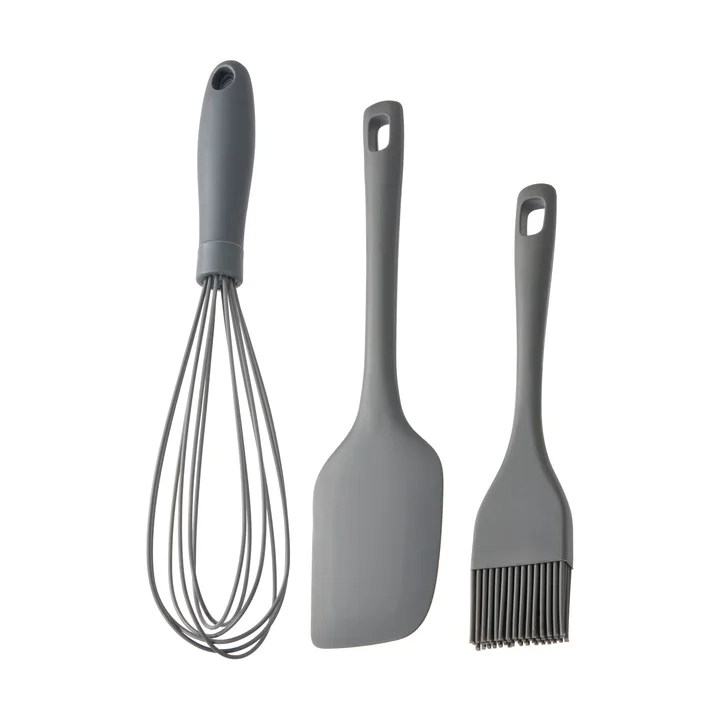 Set d'ustensiles Cookie - Gris, silicone, 3 pièces - Dorre