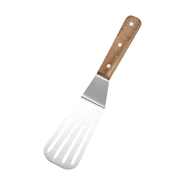 Spatule fendue Steph - Acier inoxydable, bois d’acacia, 28 cm - Dorre