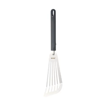 Spatule Saira 33×8,5×1,8 cm - Acier inoxydable-poignée en silicone grise - Dorre