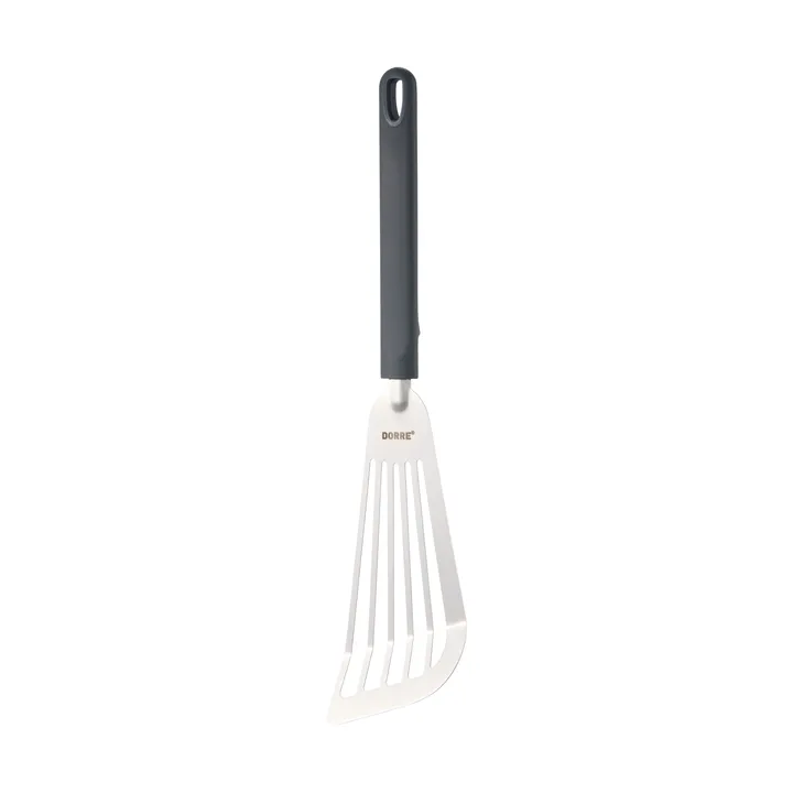 Spatule Saira 33×8,5×1,8 cm - Acier inoxydable-poignée en silicone grise - Dorre