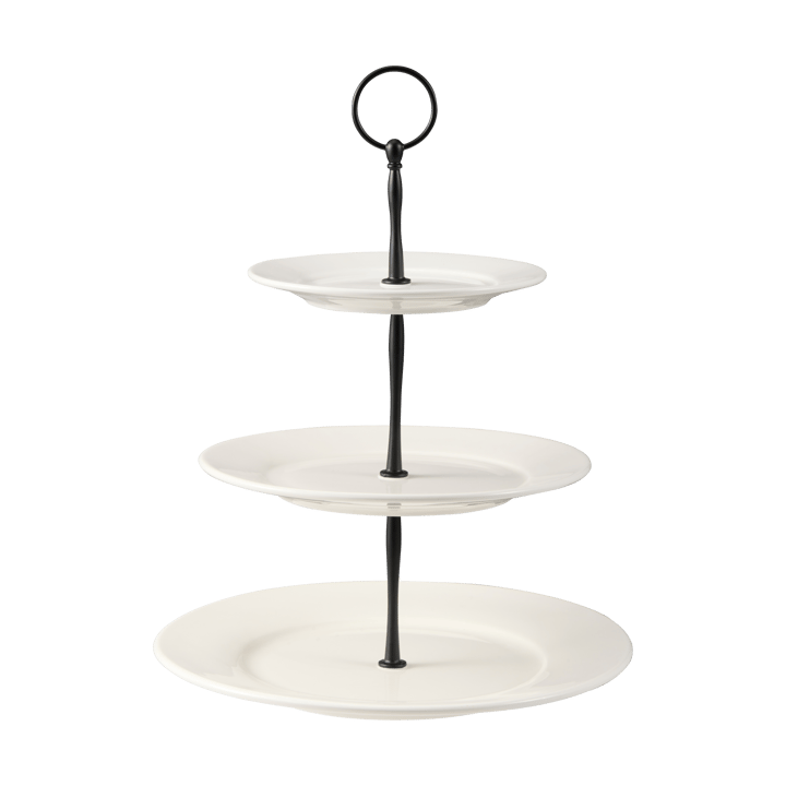 Support à gâteau Kafi 2, niveaux en porcelaine - Blanc - Dorre