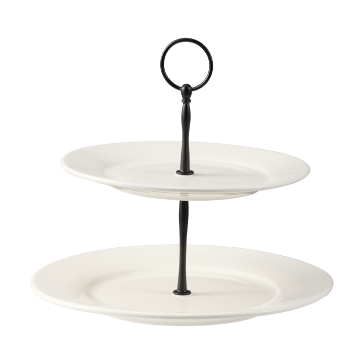 Support à gâteau Kafi 3, niveaux en porcelaine - Blanc - Dorre