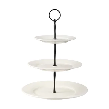 Support à gâteau Kafi 3, niveaux en porcelaine - Blanc - Dorre
