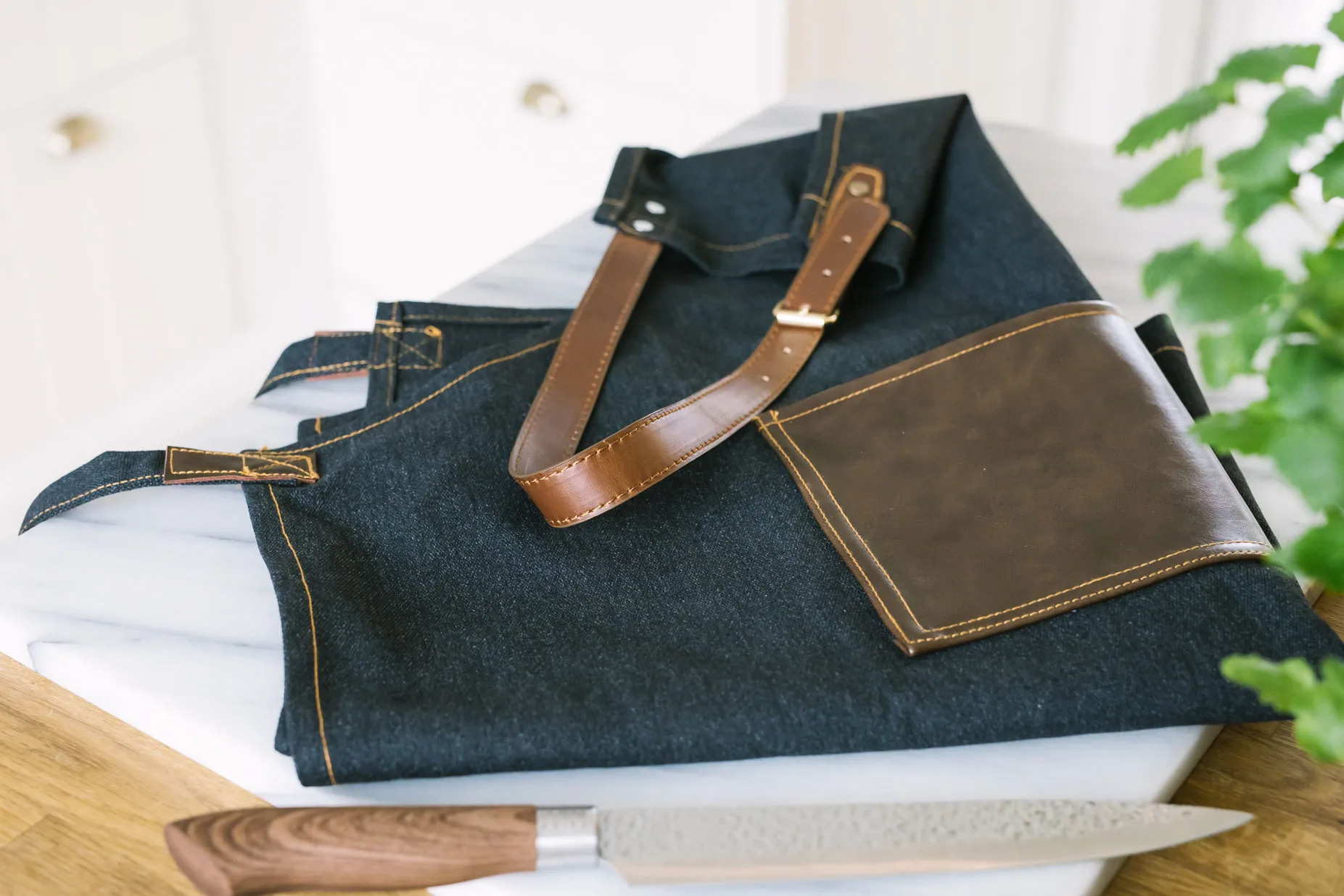 Tablier Elena 70x80 cm, Bleu Dorre