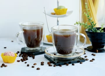 Tasse à café double paroi Kirk 24 cl Lot de 2 - Verre - Dorre