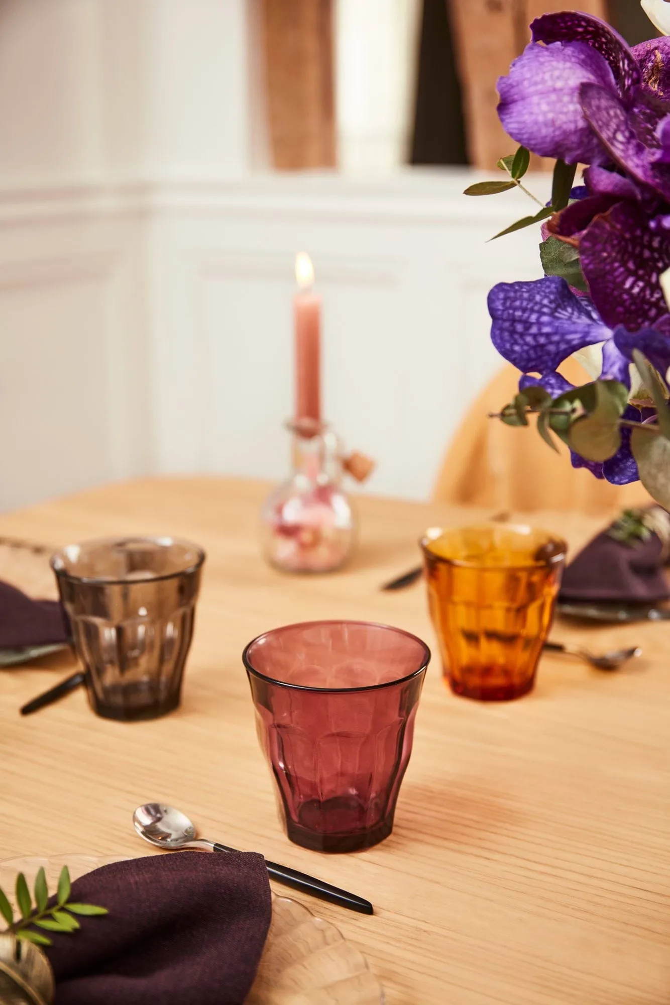 Verre à boire Picardie, Ambre, lot de 6, 25 cl Duralex