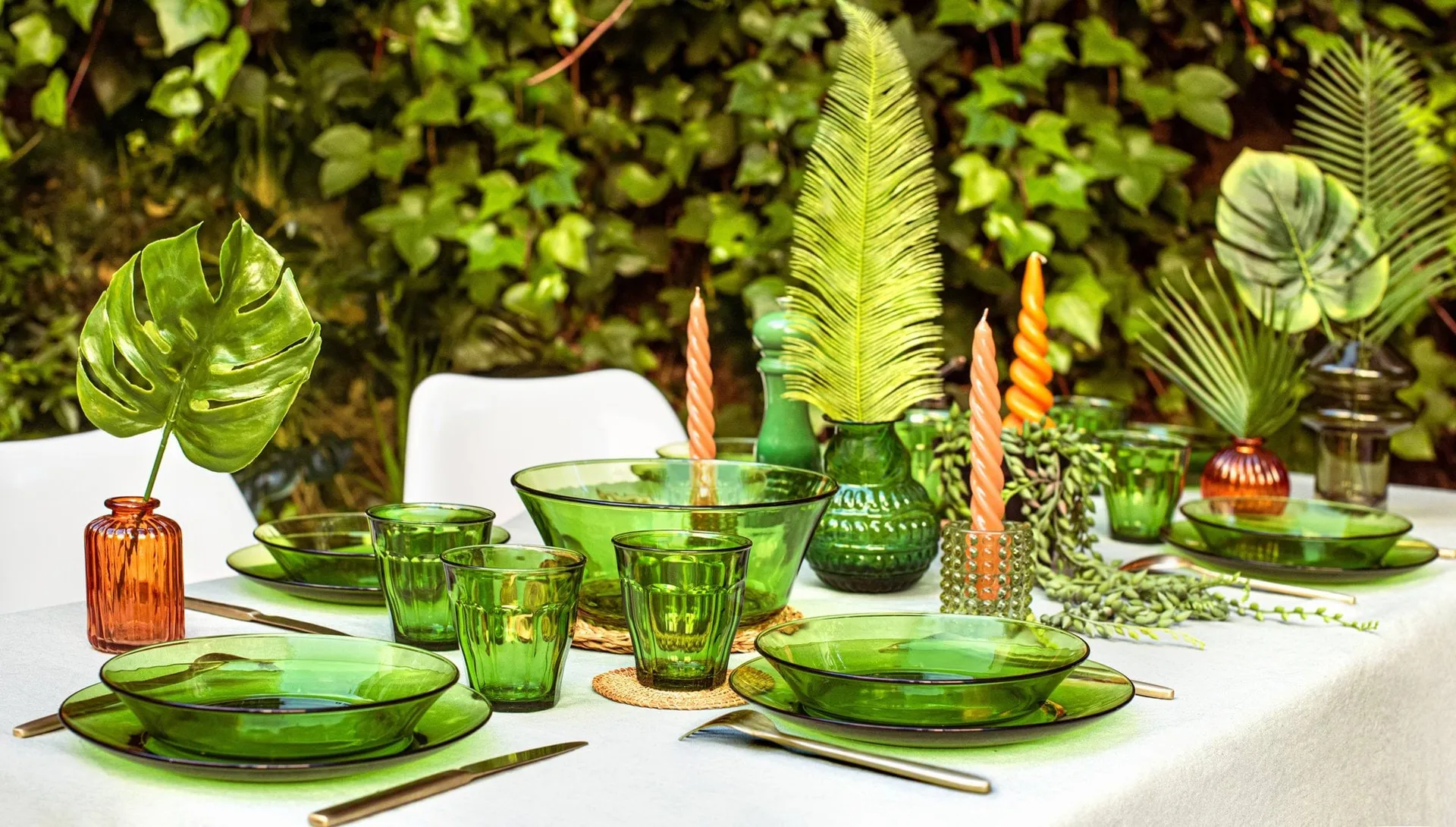 Verre à boire Picardie, Vert, lot de 6, 25 cl Duralex