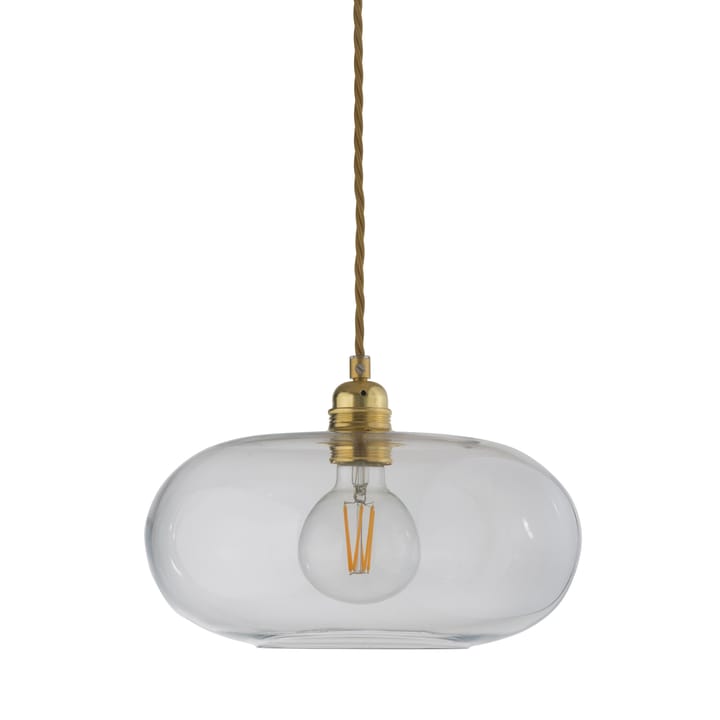 Lampe à suspension Ø 29 cm Horizon - Transparent avec câble doré - EBB & FLOW