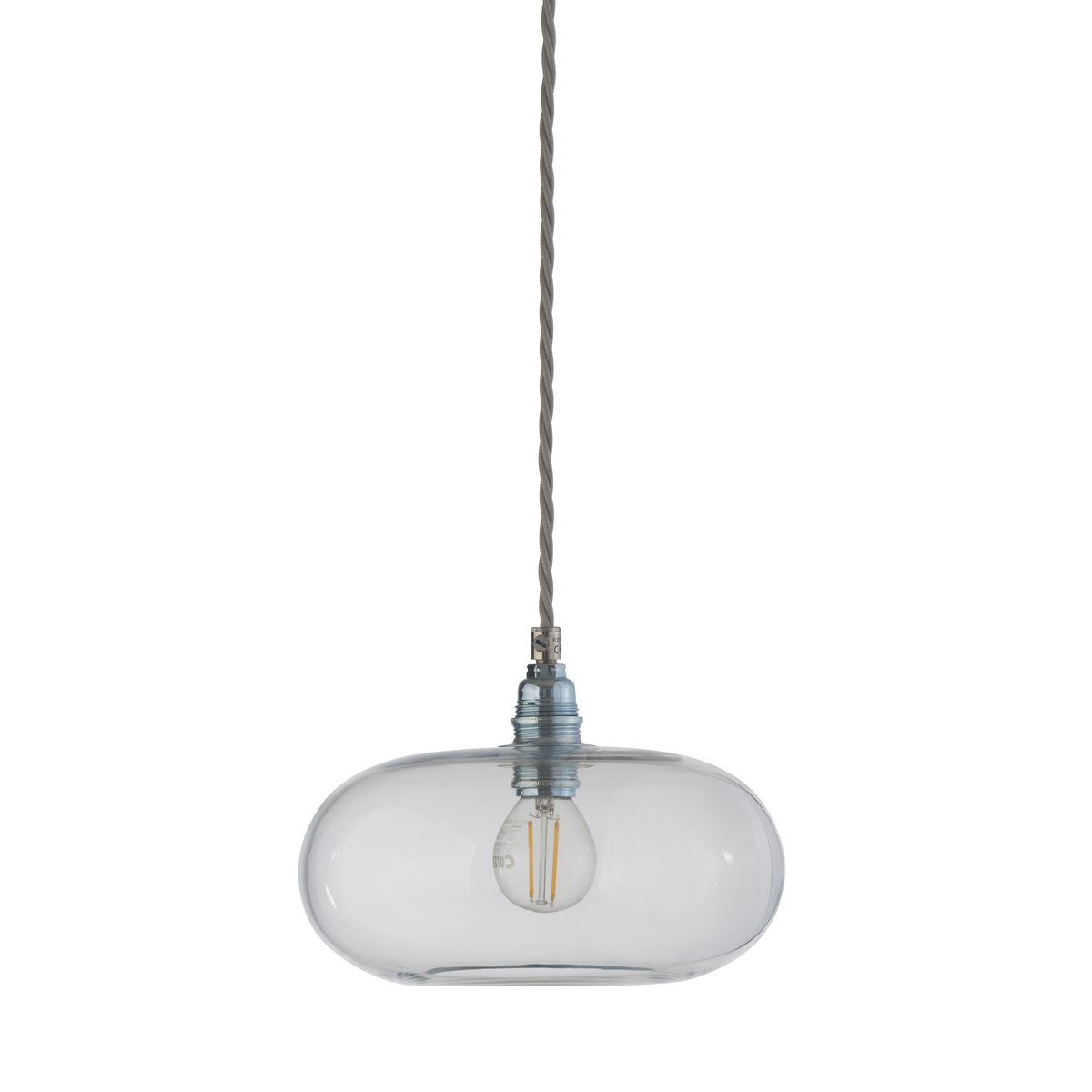 EBB & FLOW Lampe à suspension Horizon o 21cm Transparent avec câble argenté