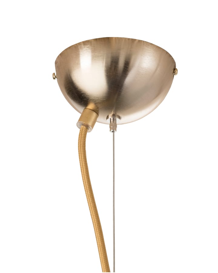 Lampe à suspension Rowan, Ø 39 cm, transparent avec cordon doré EBB & FLOW