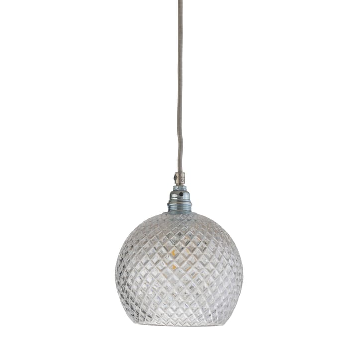 Lampe à suspension Rowan Chrystal Ø 15,5 cm - Small check avec câble argenté - EBB & FLOW
