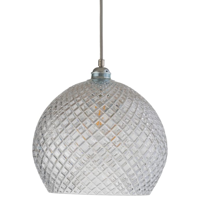 Lampe à suspension Rowan Chrystal Ø 28 cm - Small check avec câble argenté - EBB & FLOW