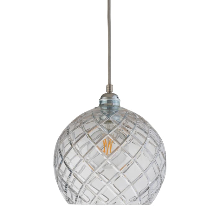 Lampe à suspension Rowan Crystal Ø 22 cm - Medium check avec câble argenté - EBB & FLOW