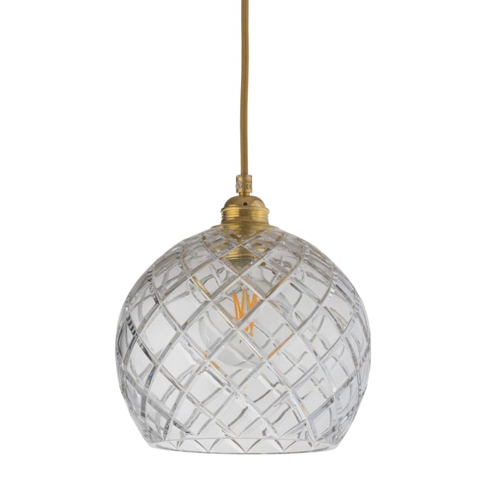 Lampe à suspension Rowan Crystal Ø 22 cm - Medium check avec câble doré - EBB & FLOW