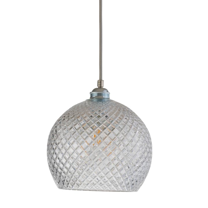 Lampe à suspension Rowan Crystal Ø 22 cm - Small check avec câble argenté - EBB & FLOW