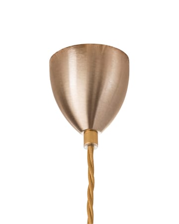 Lampe à suspension Rowan L, Ø 28 cm - transparent avec cordon doré - EBB & FLOW
