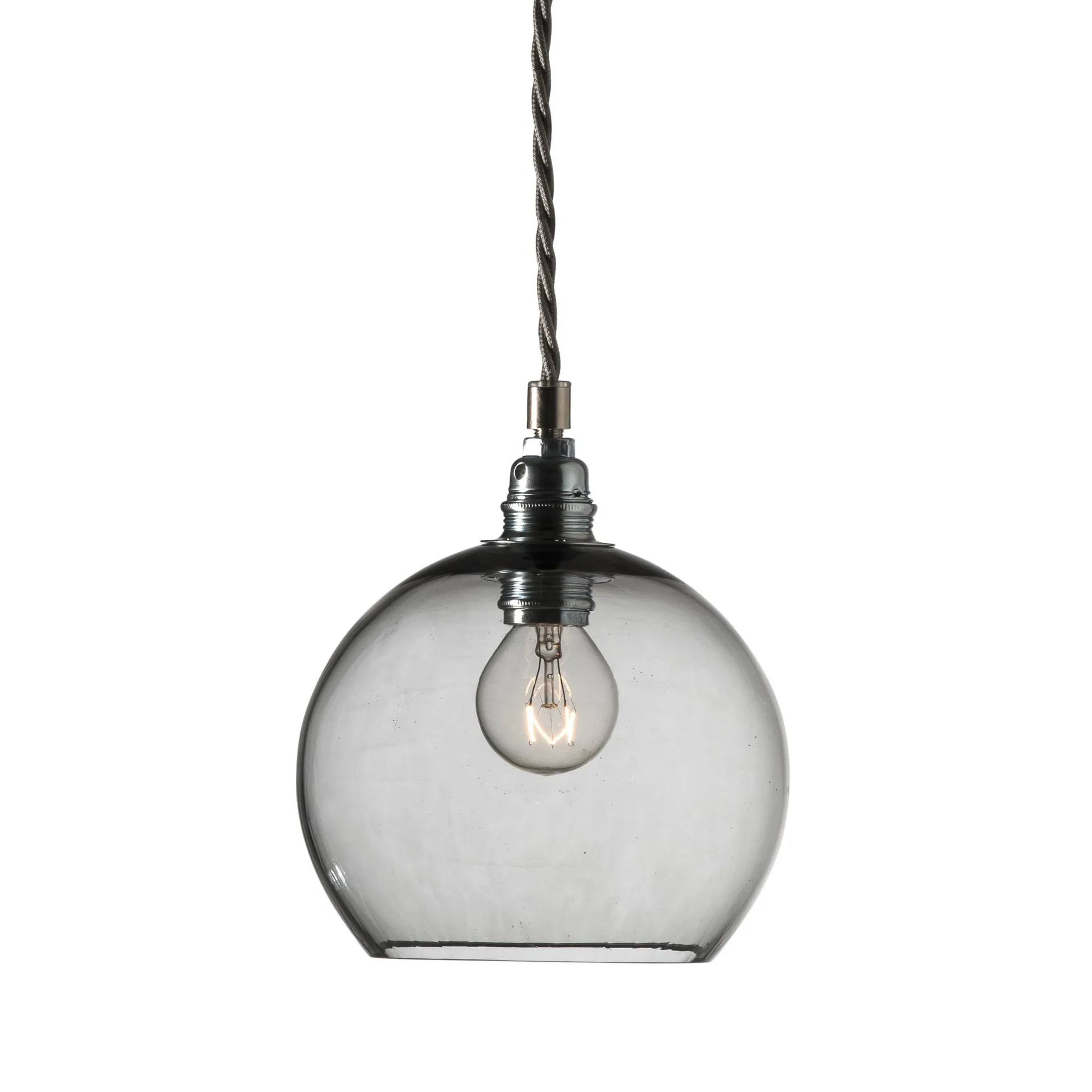 Lampe à suspension Rowan S, Ø 15,5 cm, smokey grey EBB & FLOW