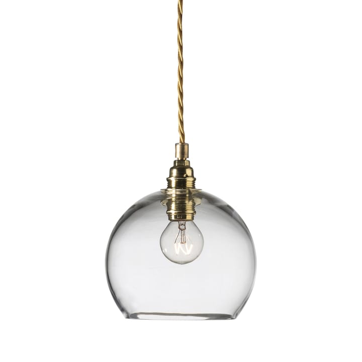 Lampe à suspension Rowan S, Ø 15,5 cm - transparent-doré - EBB & FLOW