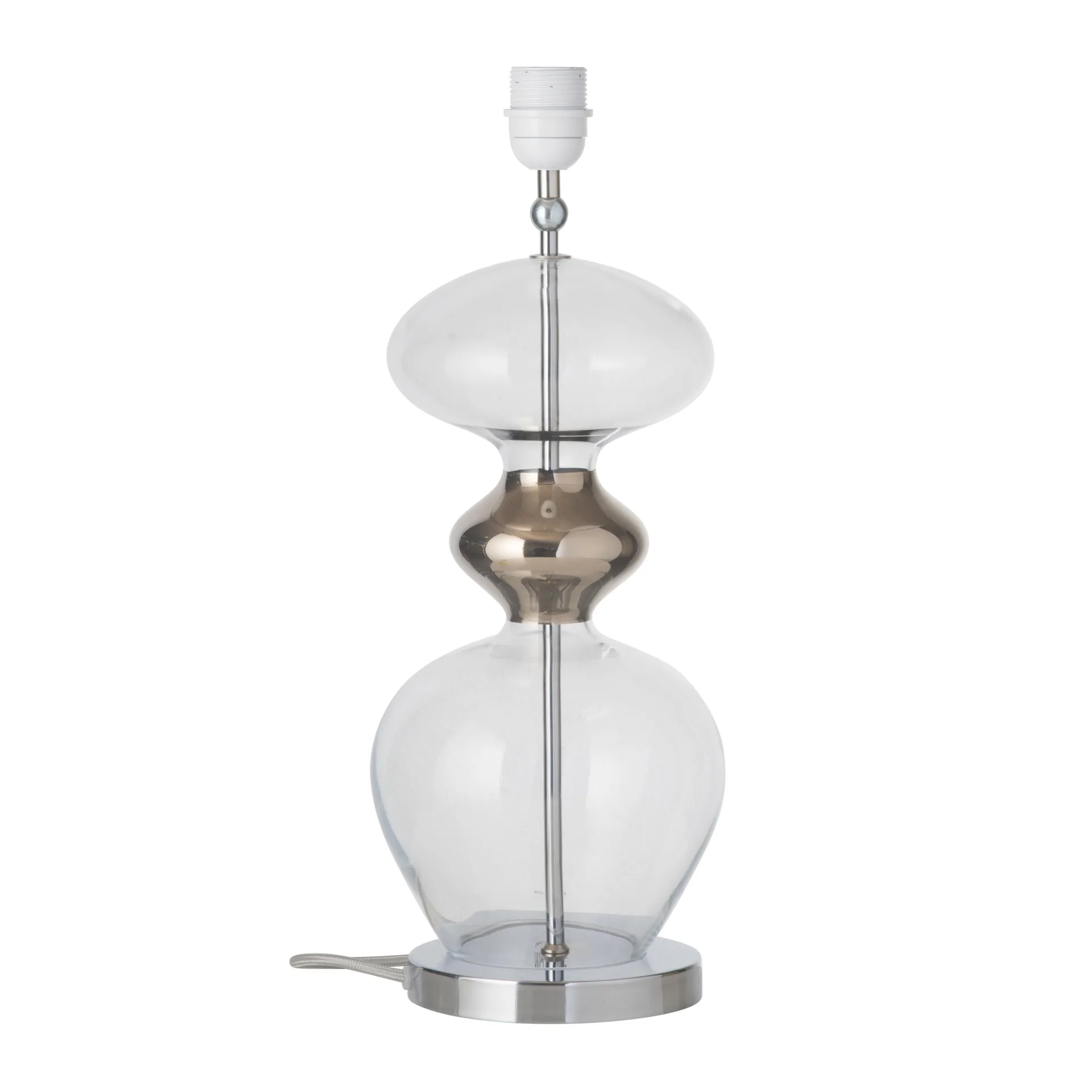 Pied pour lampe Futura, Transparent avec câble argenté EBB & FLOW