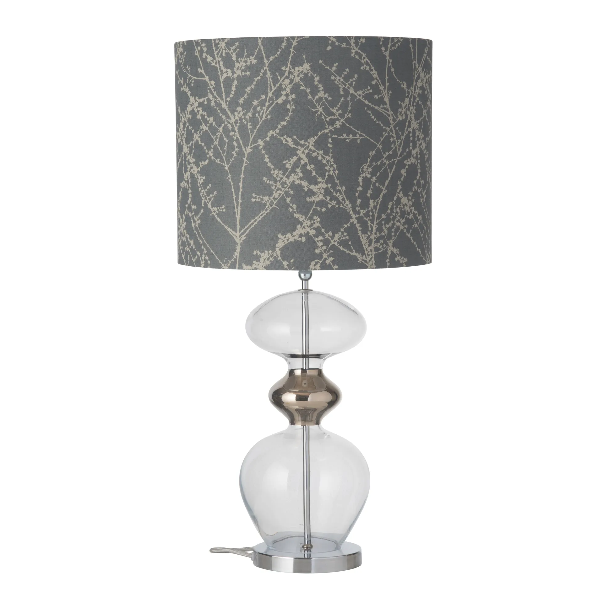 Pied pour lampe Futura, Transparent avec câble argenté EBB & FLOW