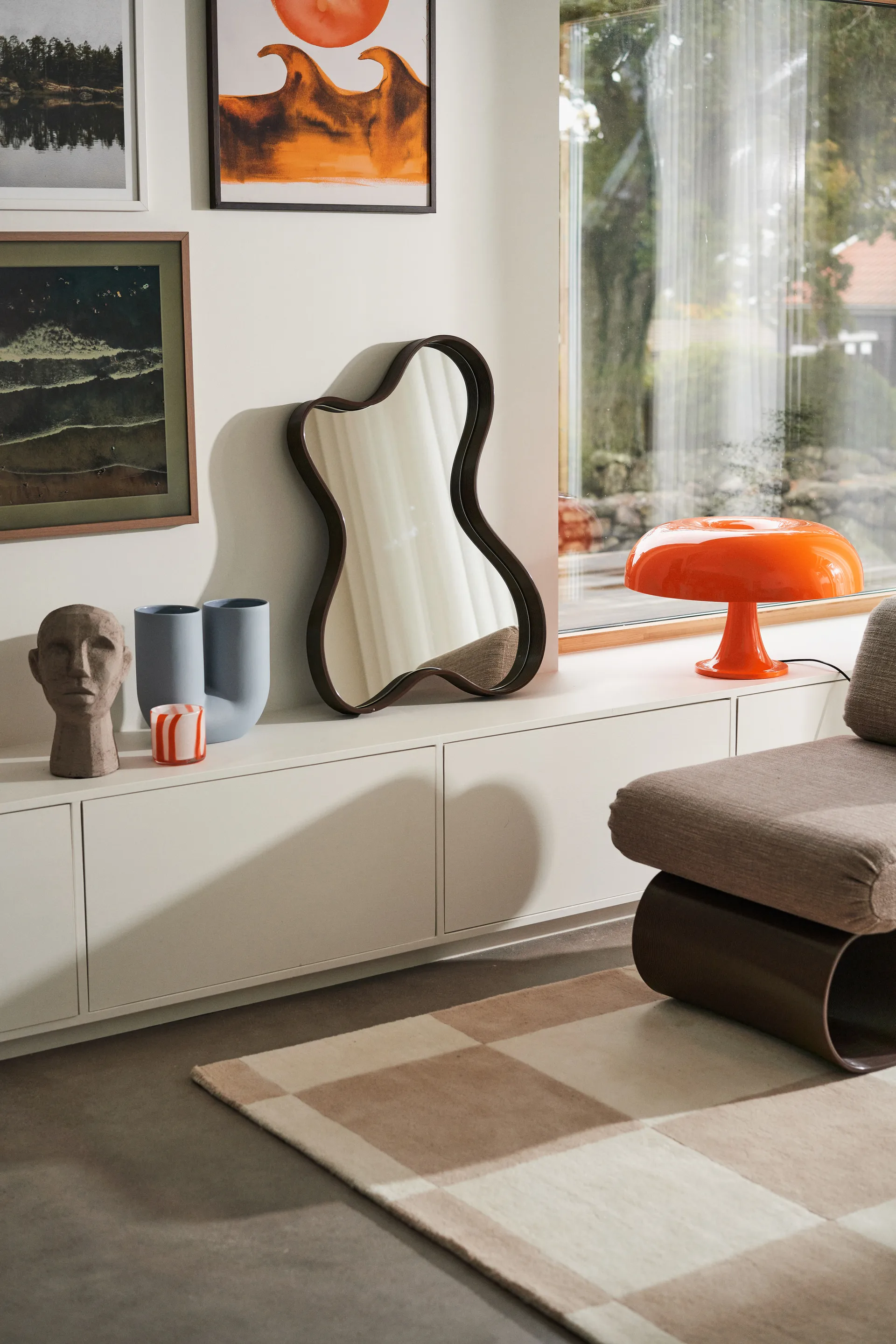 Miroir Pebble small 56x76 cm, Chocolate Ekbacken Studios