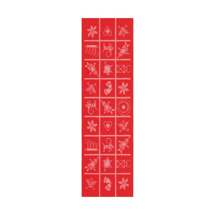 Chemin de table Adventruta 35x120 cm - Rouge - Ekelund Linneväveri