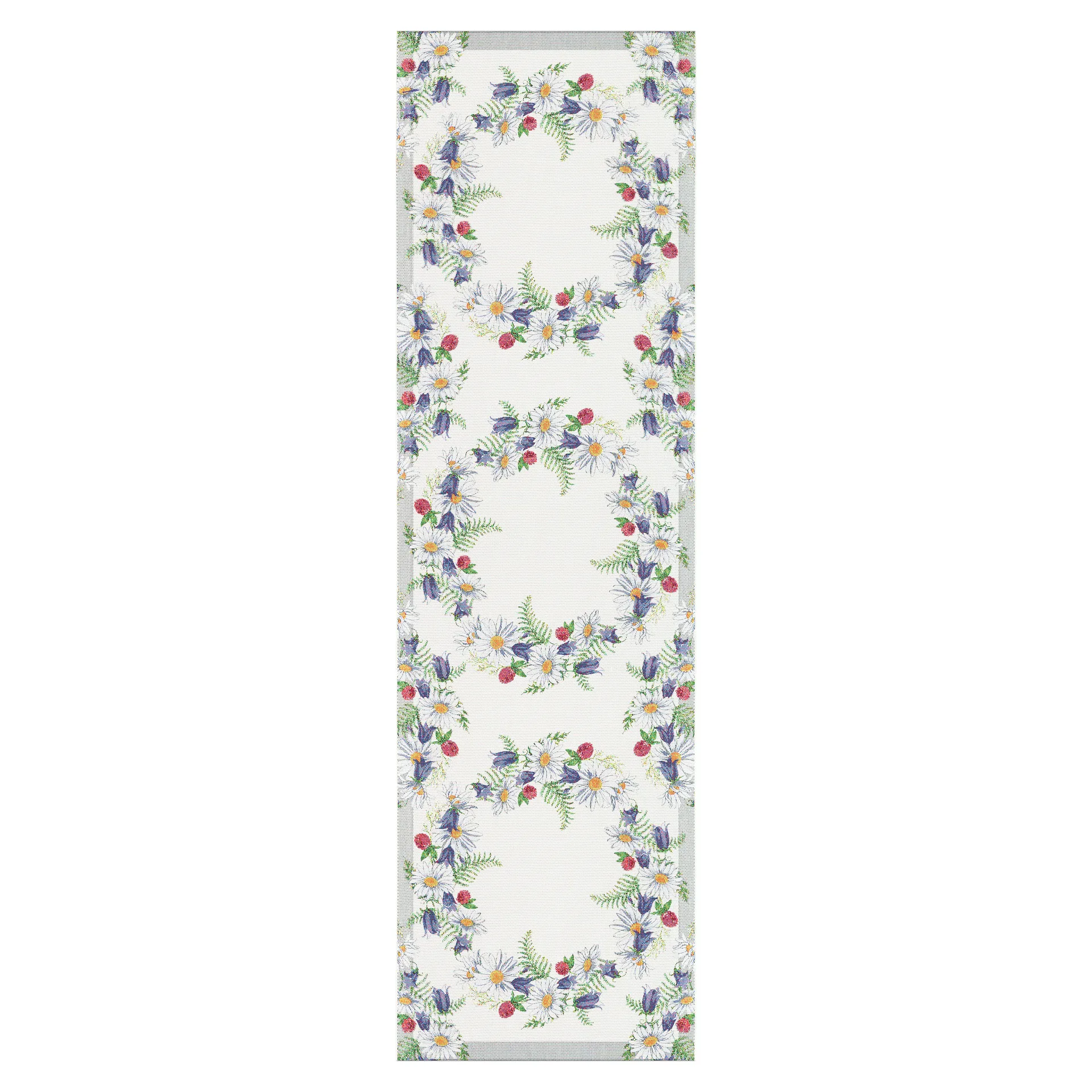 Chemin de table Blomkrans 35x120 cm, Multi Ekelund Linneväveri