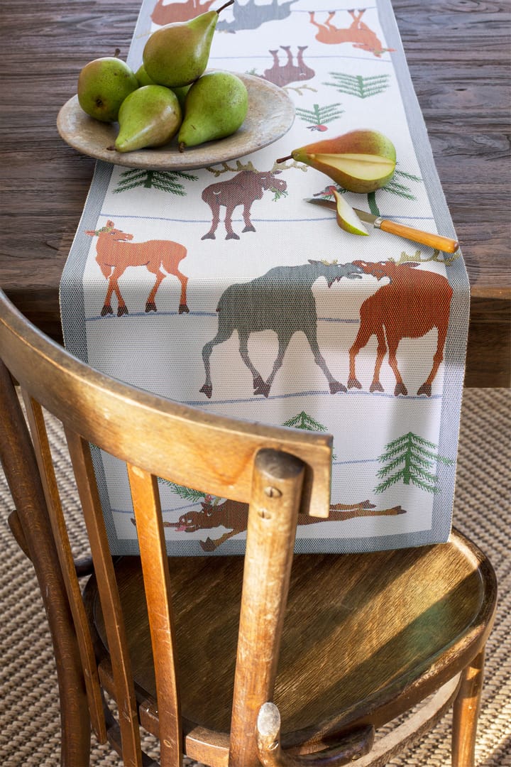 Chemin de table Clumsy moose - 35x120 cm  - Ekelund Linneväveri