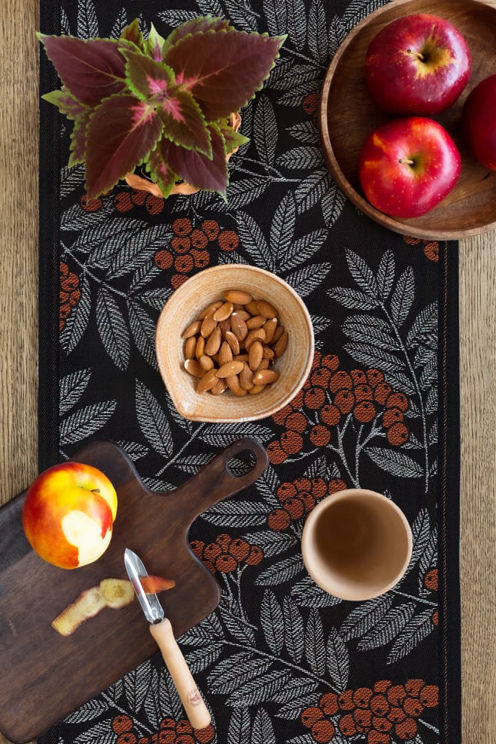 Chemin de table feuilles de sorbier - 35x120 cm  - Ekelund Linneväveri