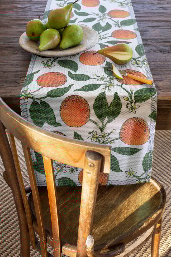 Chemin de table oranges, 35x120 cm  Ekelund Linneväveri