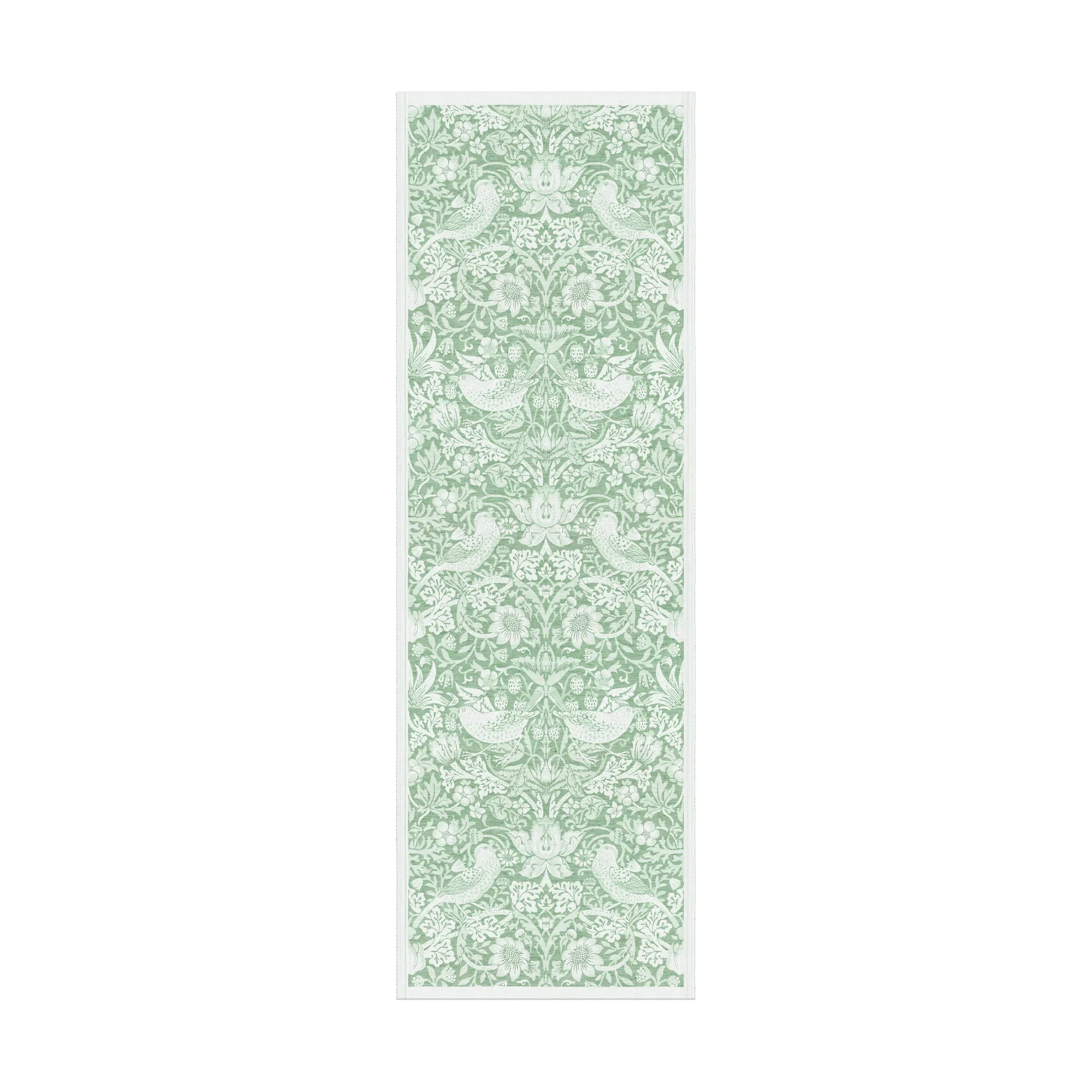 Chemin de table Strawberry Thief 50x150 cm, Vert Ekelund Linneväveri