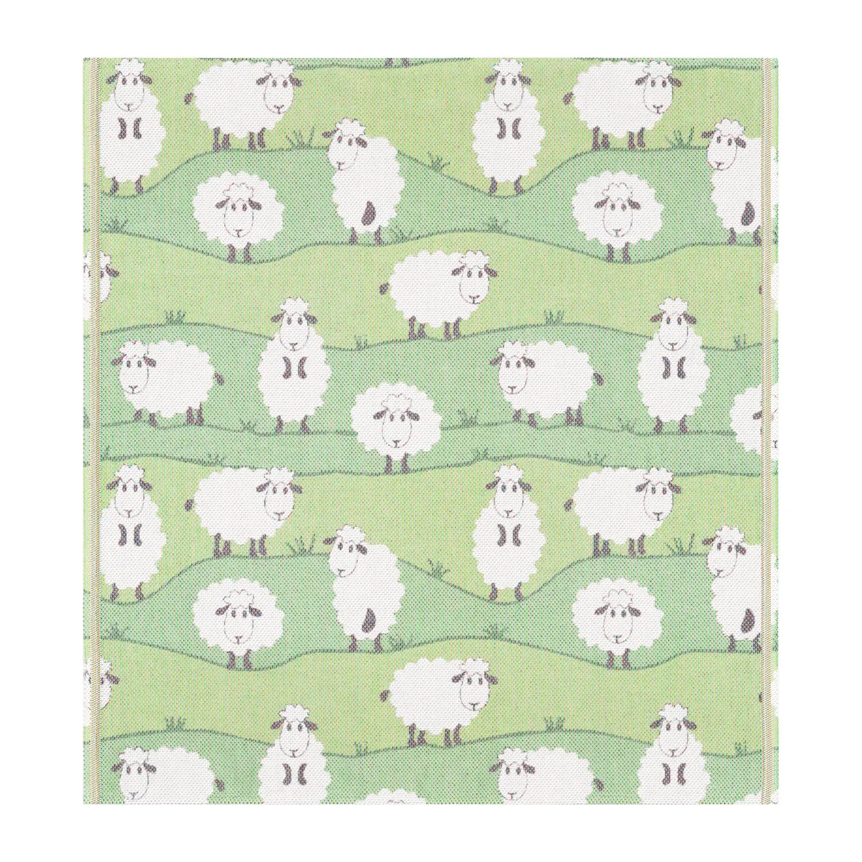 Ekelund Linneväveri Couverture bébé Sheep 70x75 cm | Design Scandinave | Couvertures de bébé | Vert