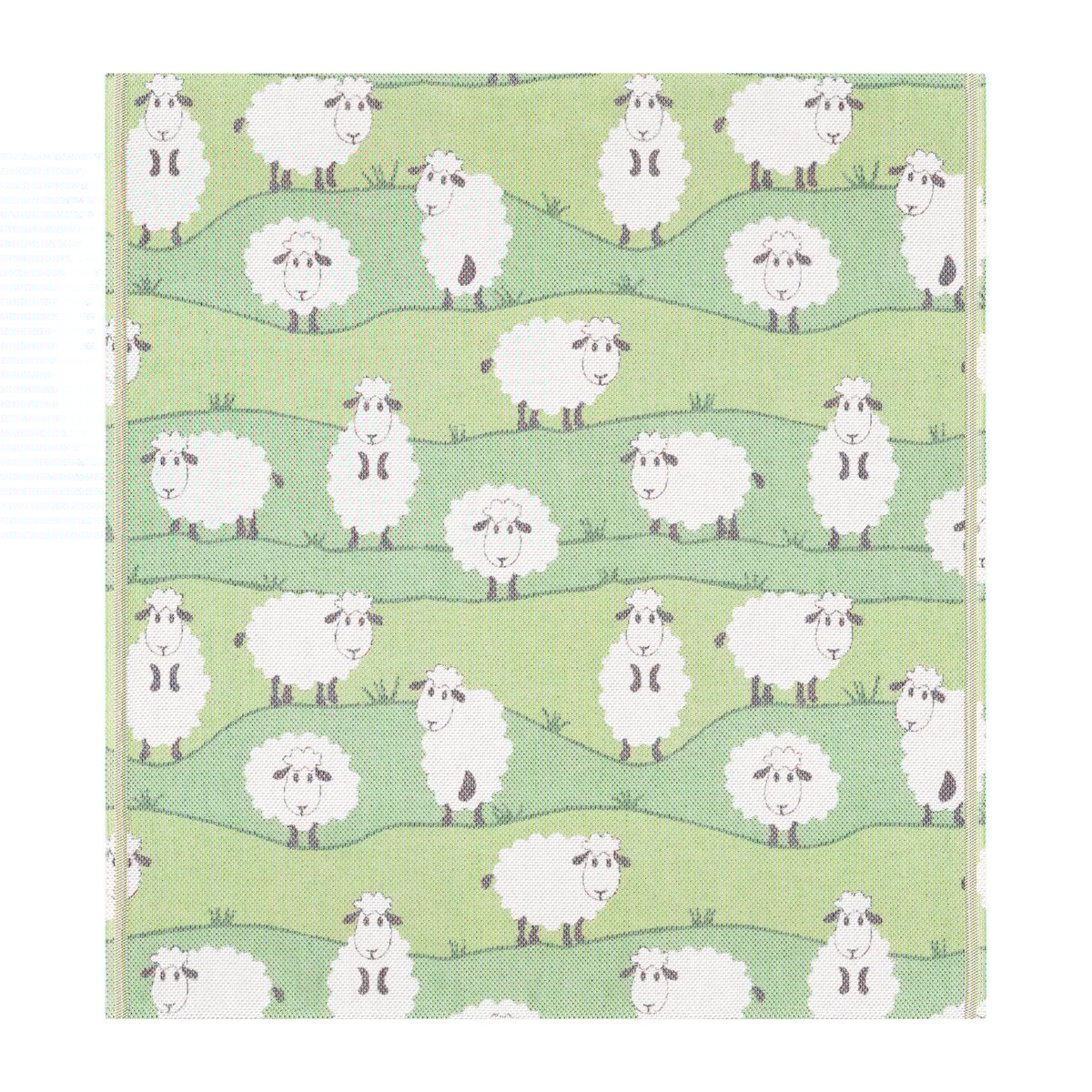 Ekelund Linneväveri Couverture bébé Sheep 70x75 cm | Design Scandinave | Couvertures de bébé | Vert