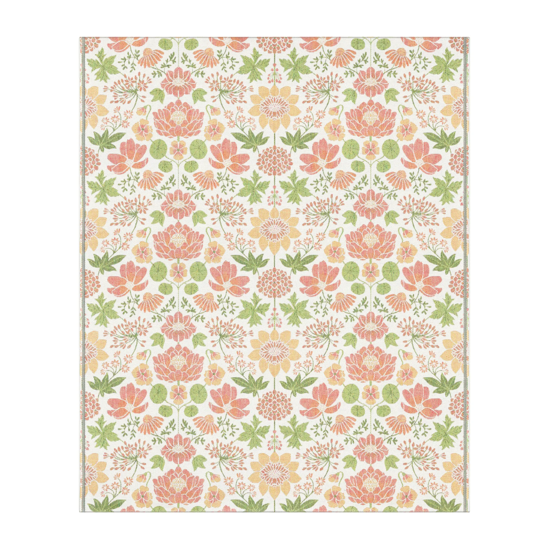 Couverture en coton Krasse 140x170 cm, Orange Ekelund Linneväveri