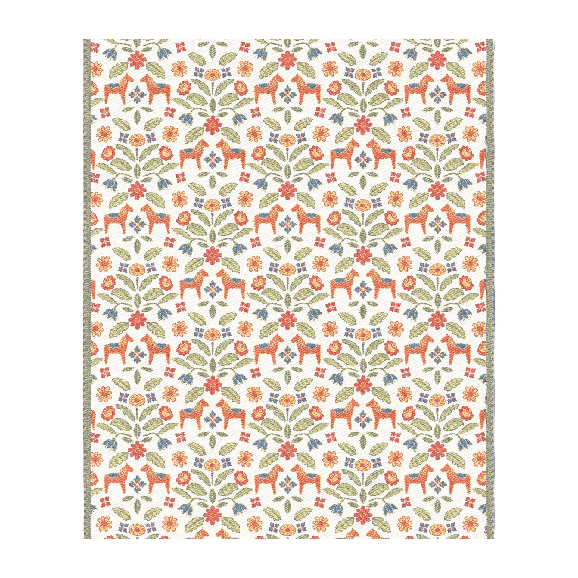 Couverture en coton Kurbitsblom 140x170 cm, Multi Ekelund Linneväveri