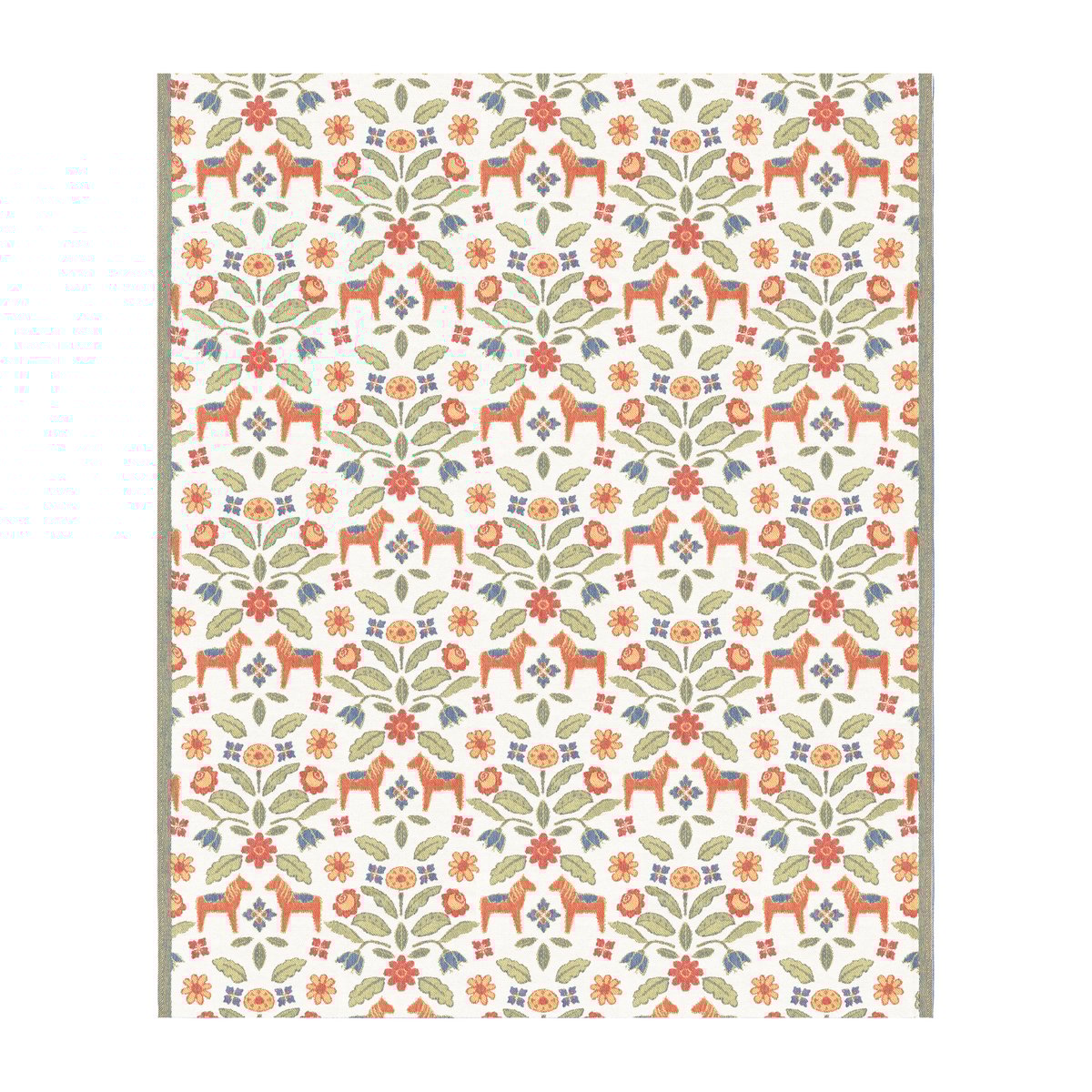Ekelund Linneväveri Couverture en coton Kurbitsblom 140x170 cm Multi