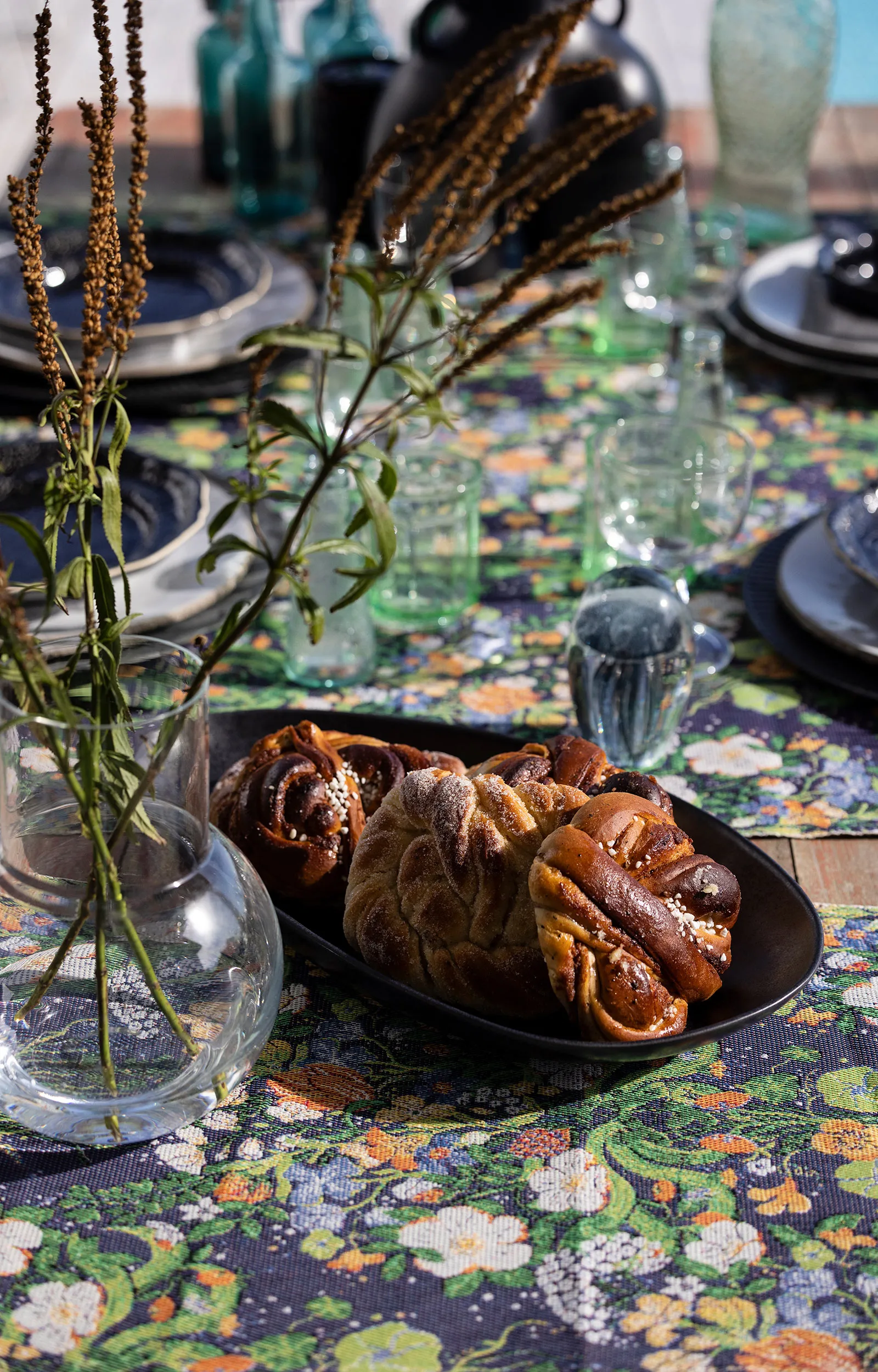 Couverture en coton Värme 140x170 cm, Rouge Ekelund Linneväveri