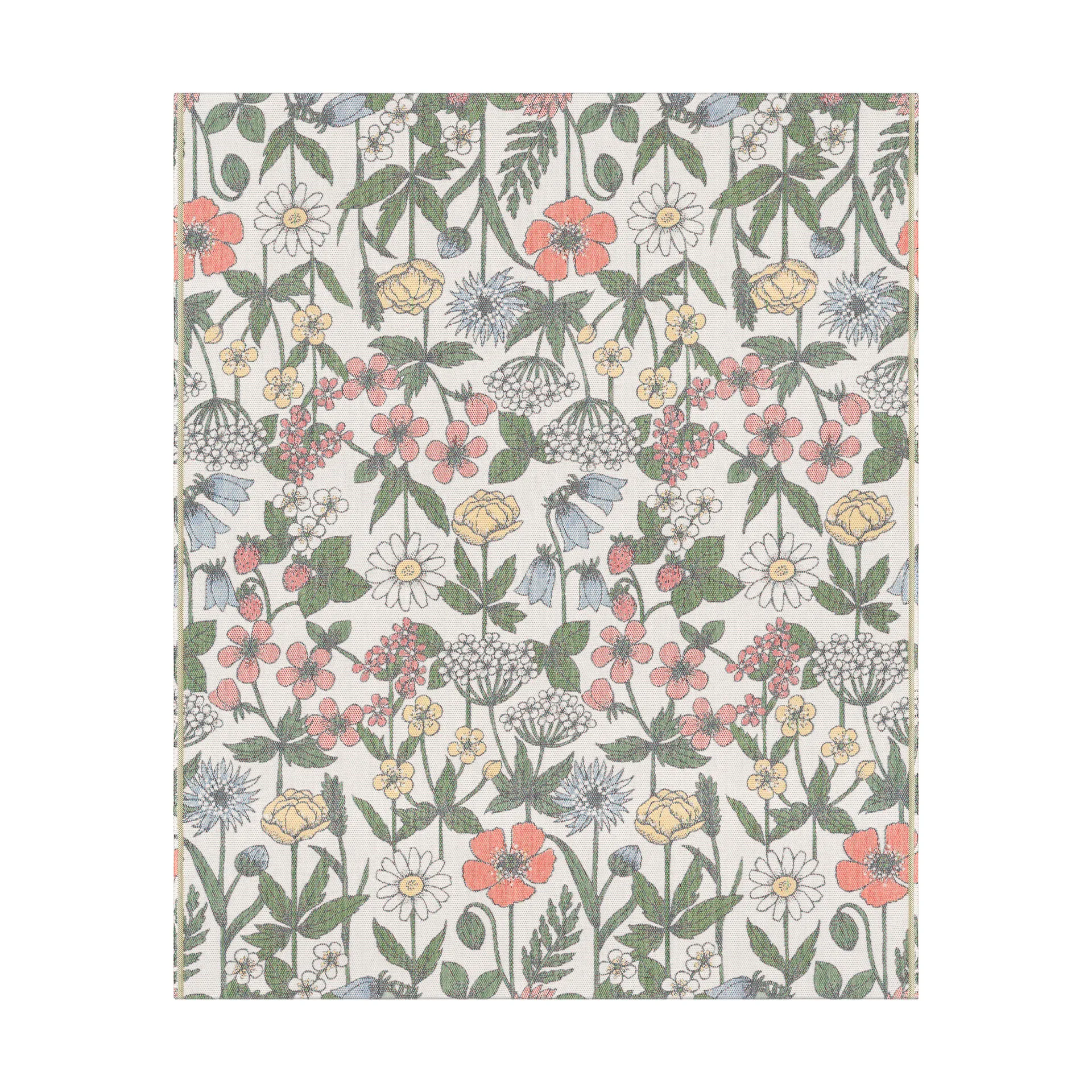 Couverture en coton Vildblomster 140x170 cm, Multi Ekelund Linneväveri