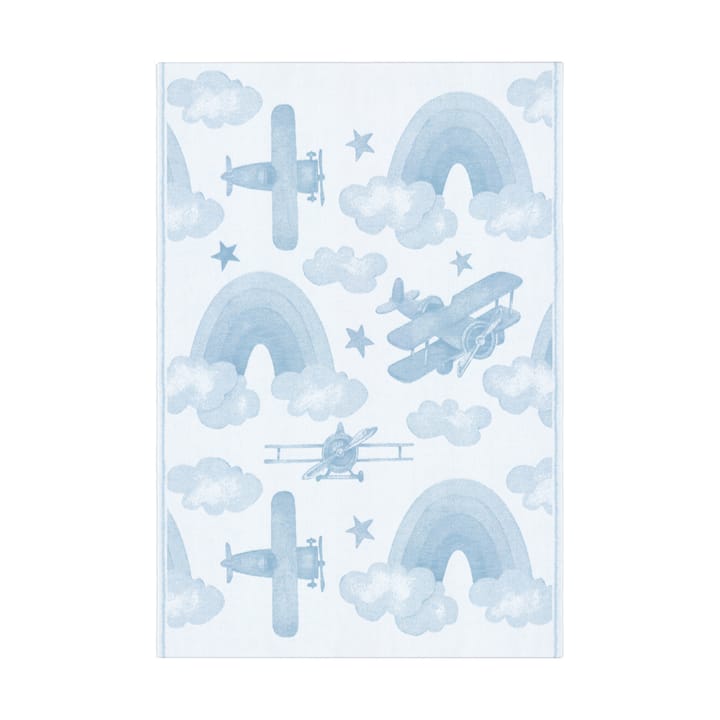Couverture pour bébé Airplane 72x105 cm - Bleu - Ekelund Linneväveri