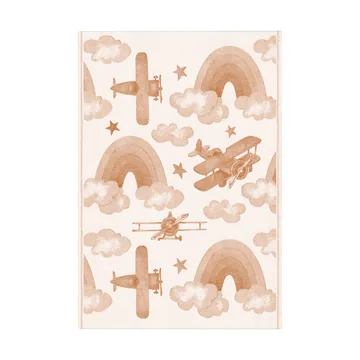 Couverture pour bébé Airplane 72x105 cm - Brun - Ekelund Linneväveri