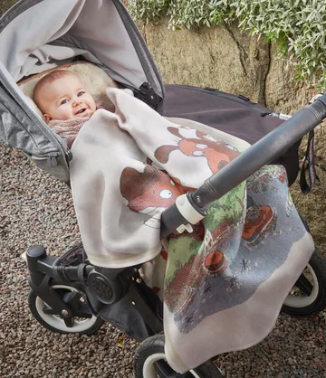 Couverture pour bébé Barkbåtar 70x75 cm - Multi - Ekelund Linneväveri