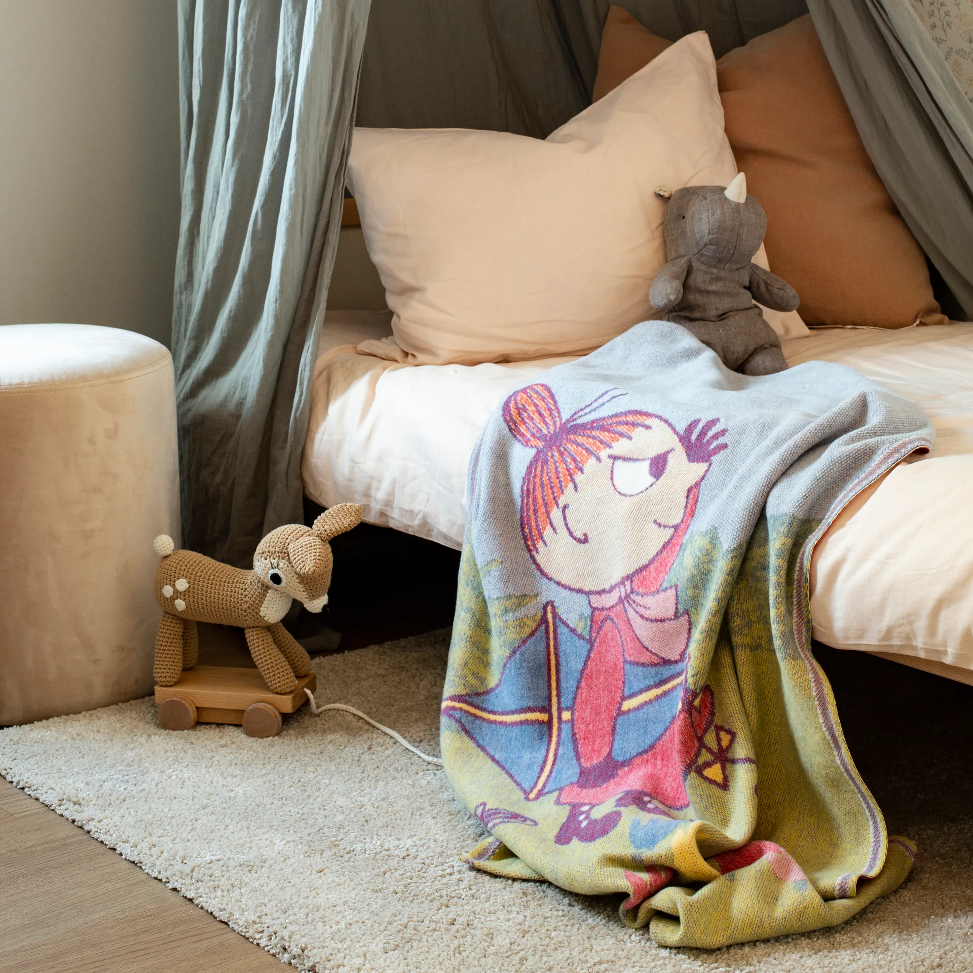 Couverture pour enfant Moomin 72x105 cm, Windy Ekelund Linneväveri