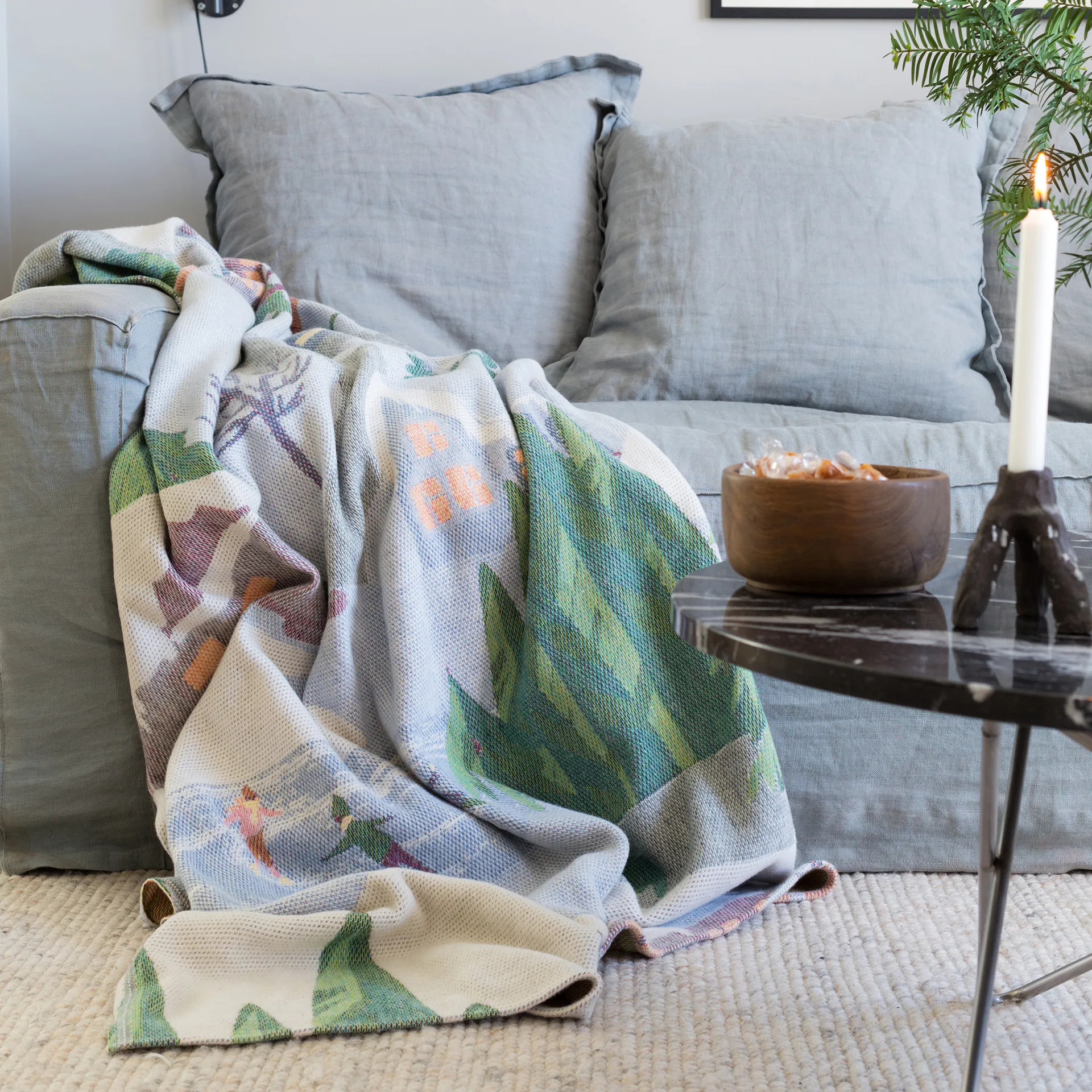 Couverture Vinterliv 140x170 cm, Multi Ekelund Linneväveri