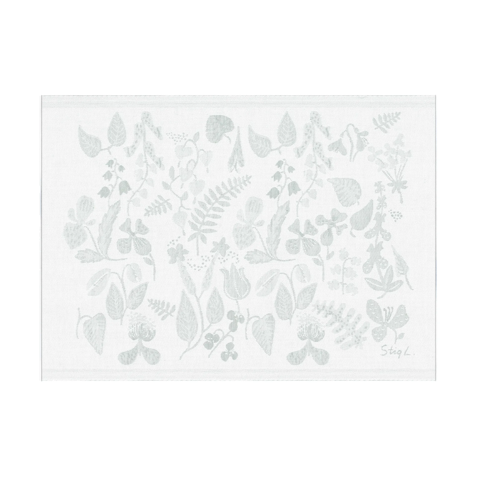 Housse de coussin Herbarium 35x48 cm, Gris Ekelund Linneväveri